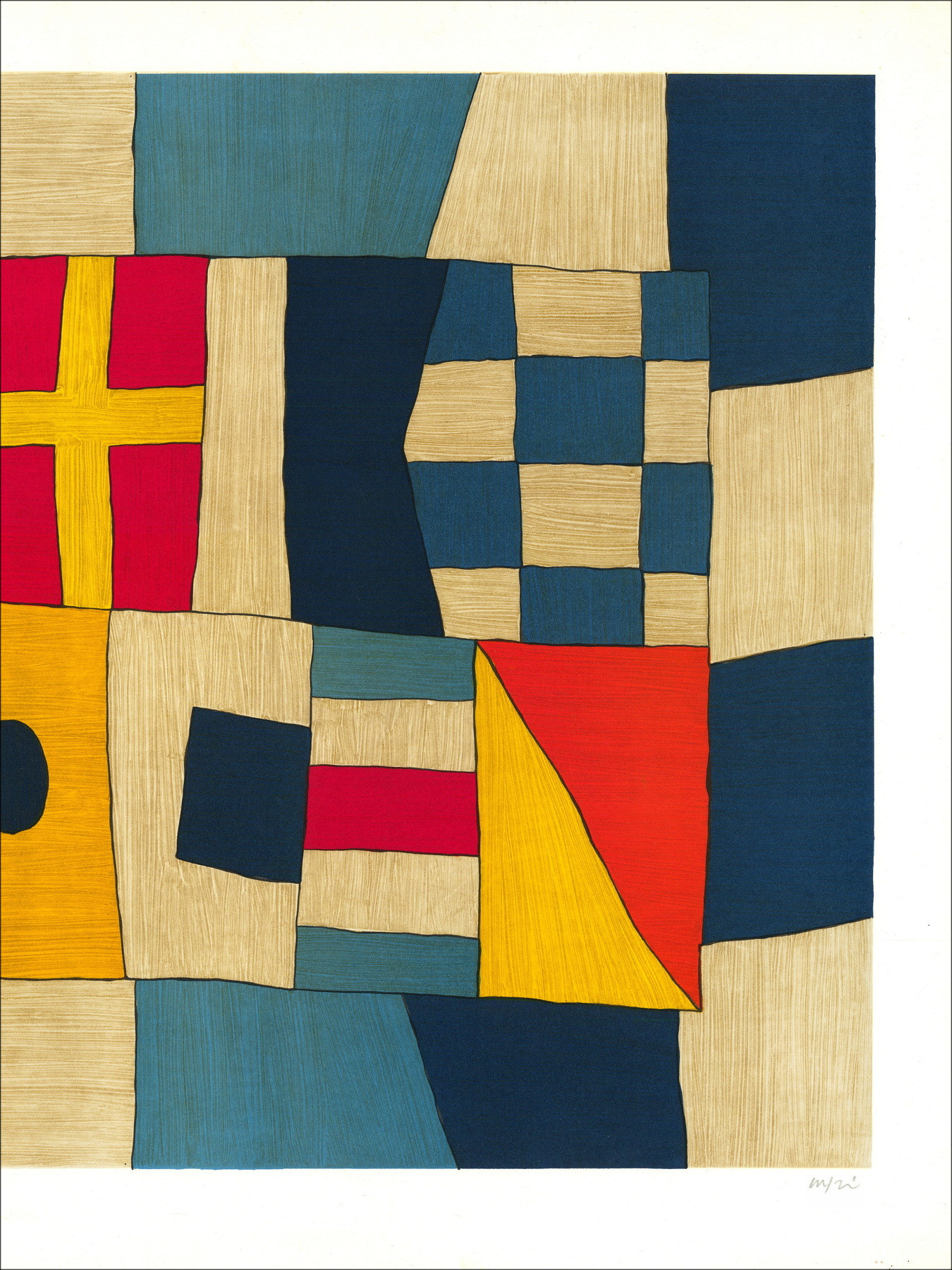 Tetsuo Mizù – Lithographie Composition, œuvre signée