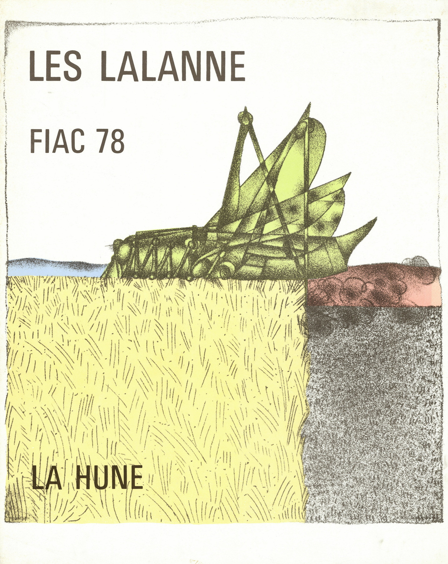 François-Xavier Lalanne – Affiche Exposition La Hune 1978