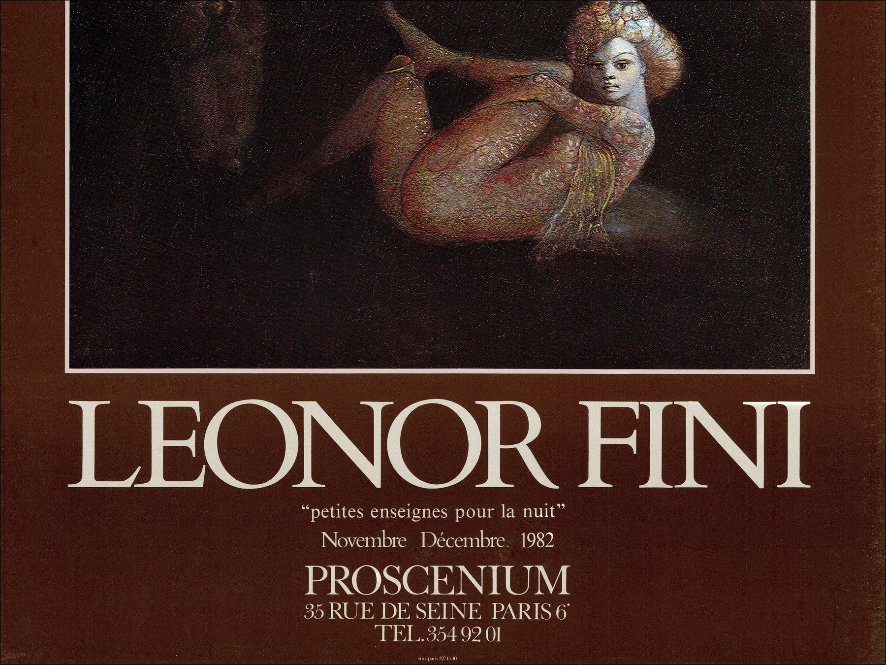 Léonor Fini – Affiche Exposition Proscenium, Paris 1982