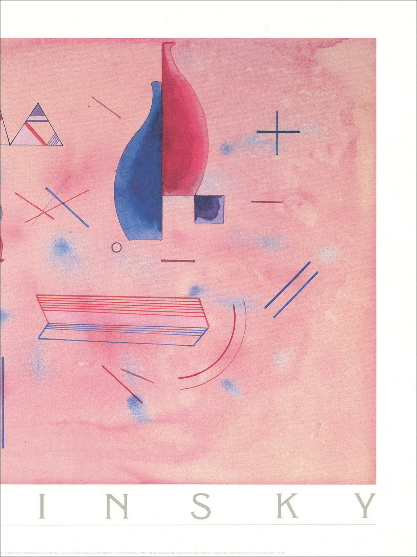 Vassily Kandinsky – Affiche Bâtonnets d’appui, 1986