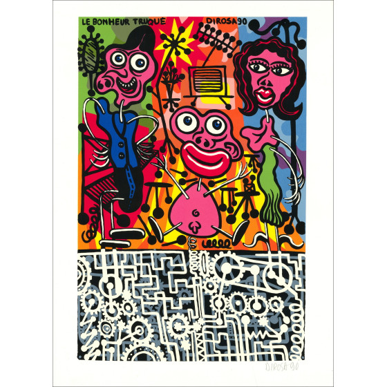 Hervé di Rosa - Serigraphie LKW-Glück, 1990