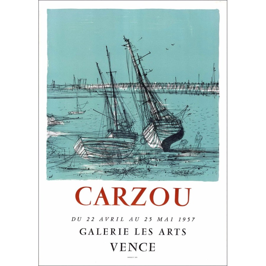 Acquista la litografia di Jean CARZOU all'Esposizione presso la Galleria Les Arts, a Vence nel 1957.