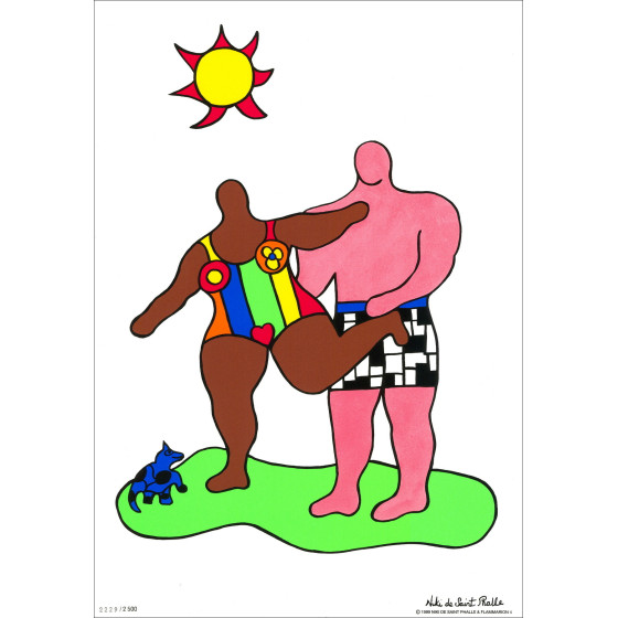Niki de Saint Phalle – Sérigraphie Couple au soleil, 1999