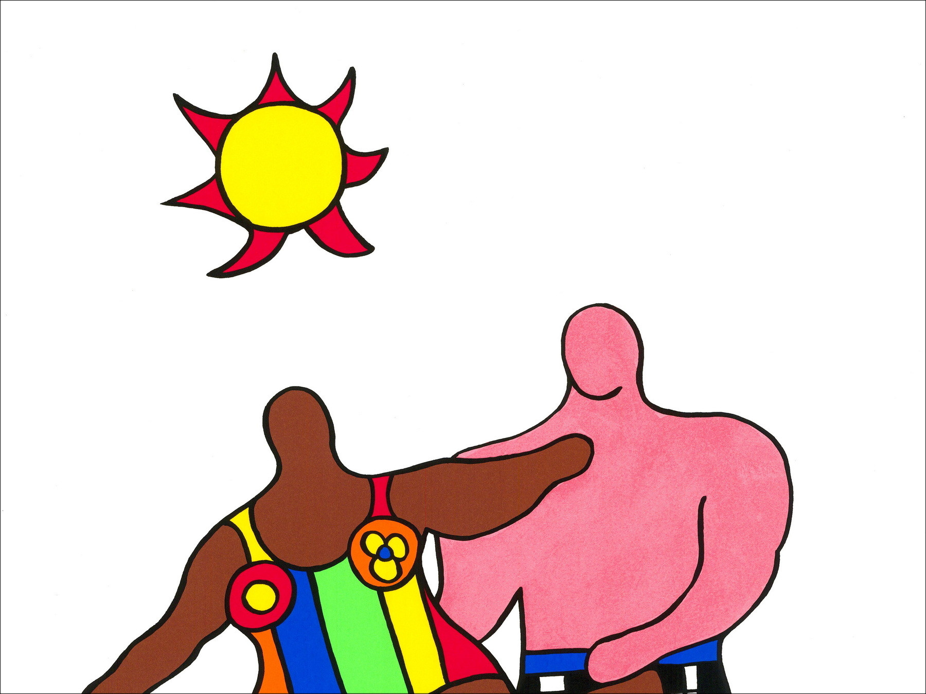 Niki de Saint Phalle - Pareja de serigrafía en el sol, 1999