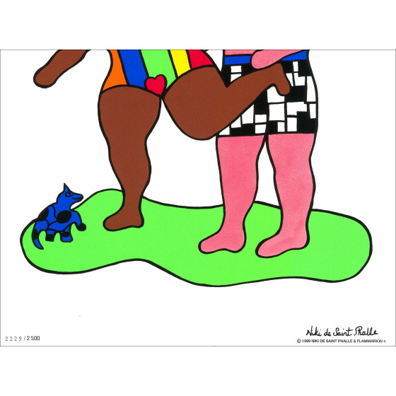 Niki de Saint Phalle - Pareja de serigrafía en el sol, 1999