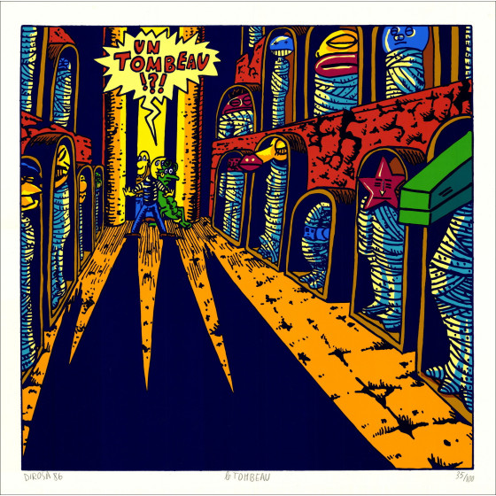 Hervé Di Rosa – Serigraphie Le Tombeau, 1986
