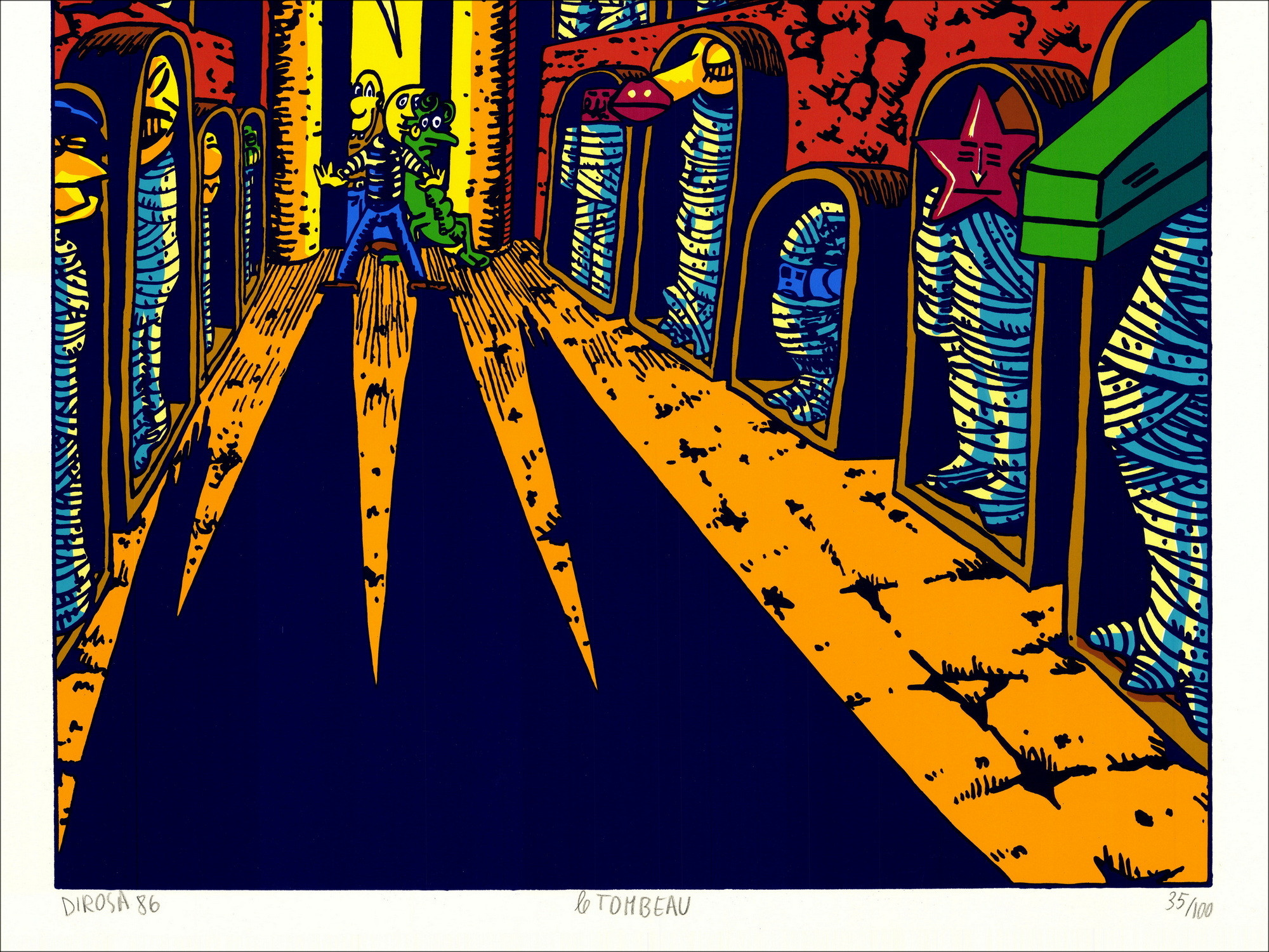 Hervé di Rosa - Tomba dello schermo, 1986