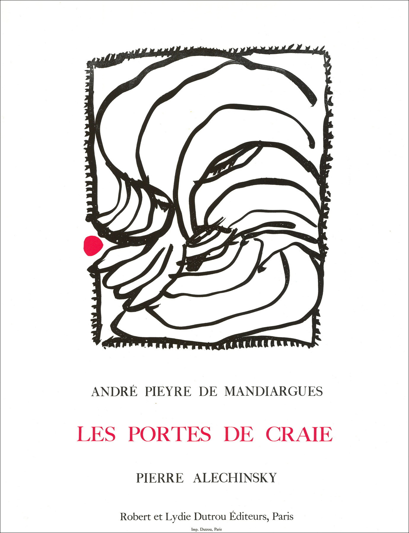 Pierre Alechinsky – Lithographie Exposition Mandiargues, 1989