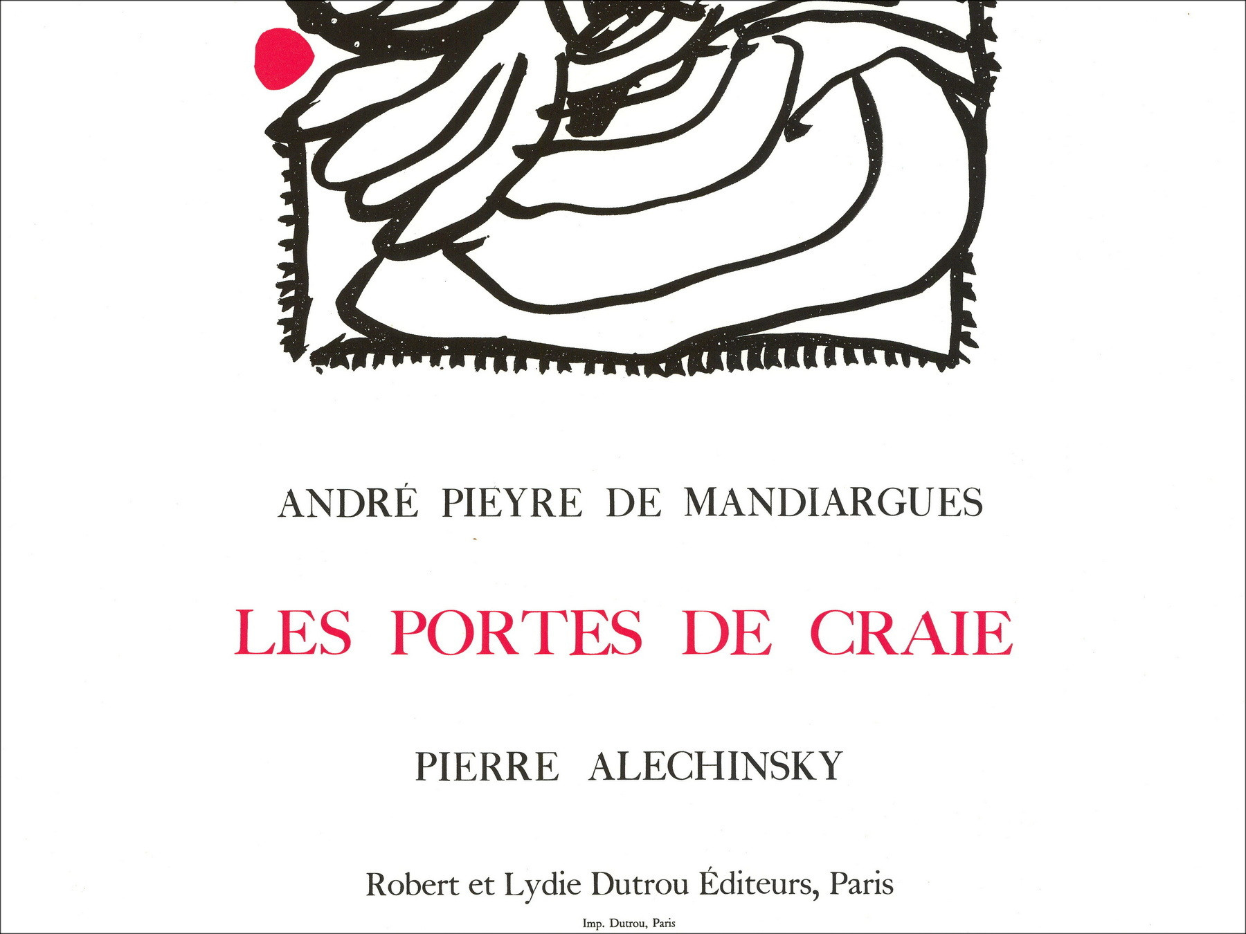 Pierre Alechinsky – Lithographie Exposition Mandiargues, 1989