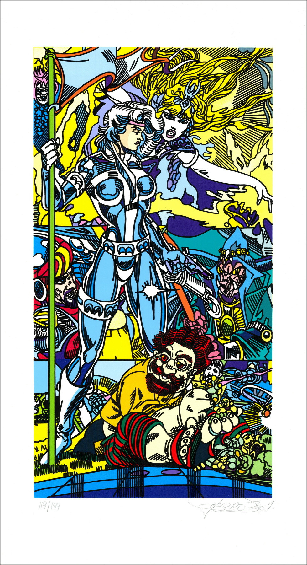 Erró – Serigraphy Forgotten Future, 2001