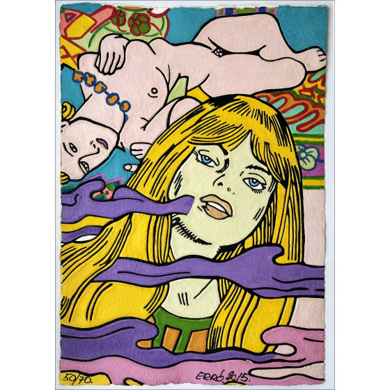 Erró - AquaGravure Blonde Woman, CIRCA 2015