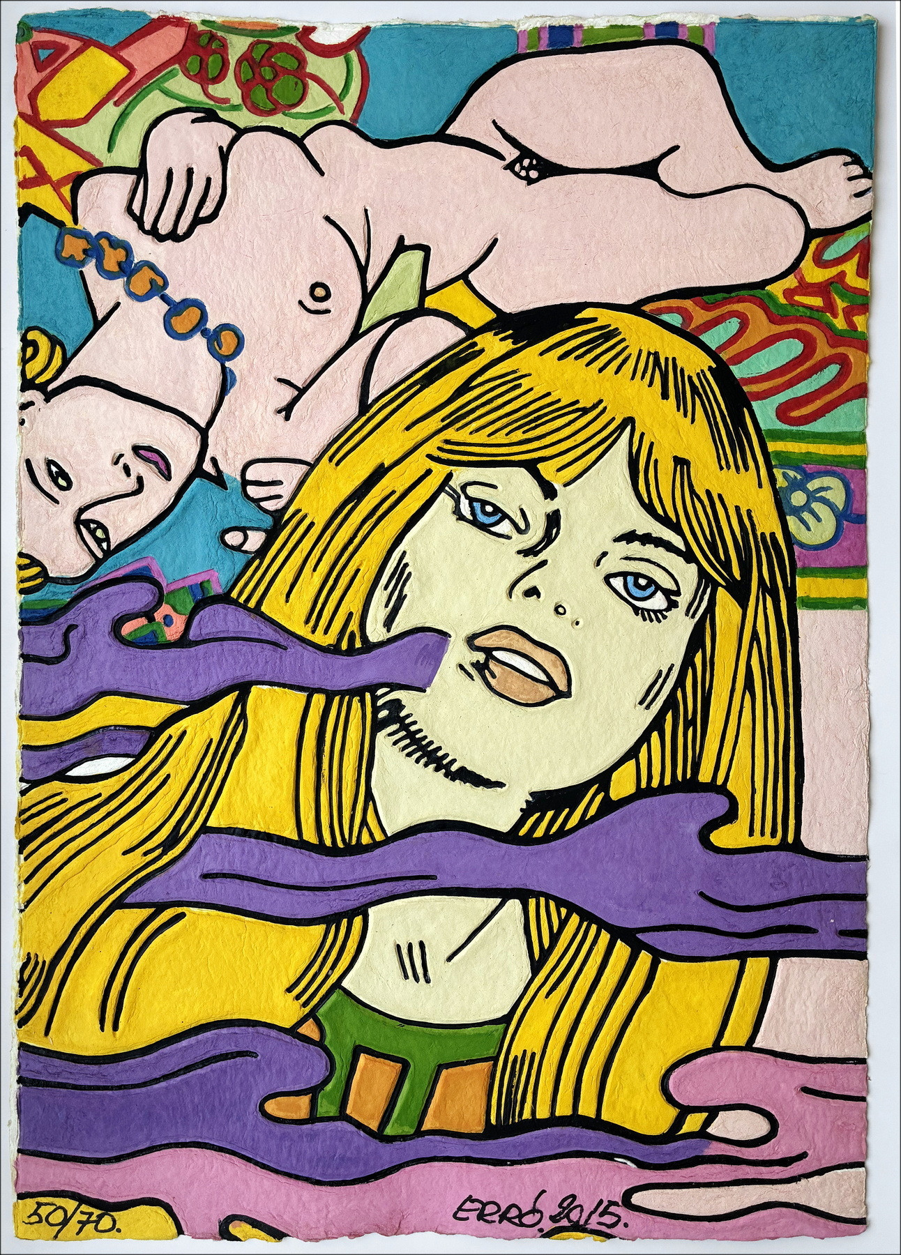 Erró - Blonde Frau Aquaggravure, circa 2015