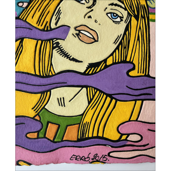 Erró – Aquagravure Femme blonde, circa 2015