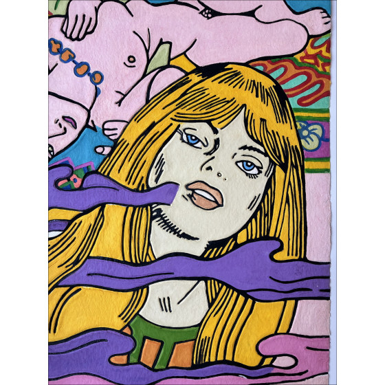 Erró - Blonde Frau Aquaggravure, circa 2015