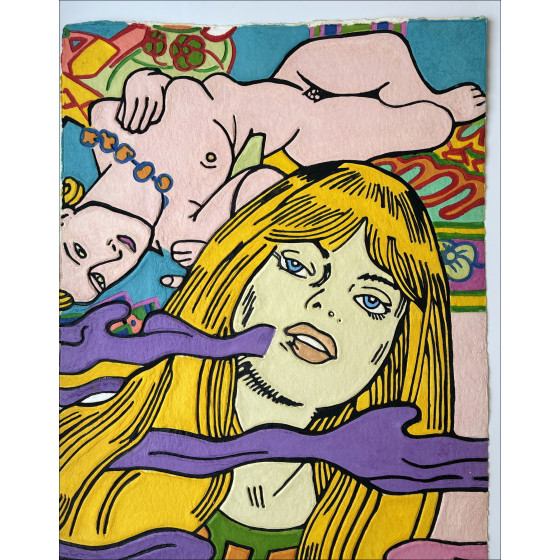Erró - Aquagravure Blonde Woman, Circa 2015