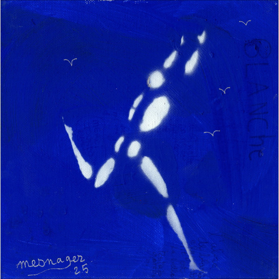 Jérôme mesnager - pittura uomo in bianco, 2025