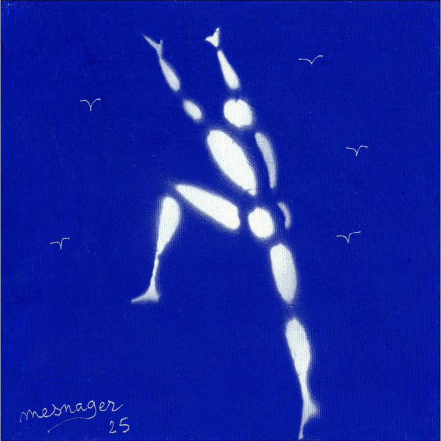 Jérôme mesnager - pittura uomo in bianco, 2025