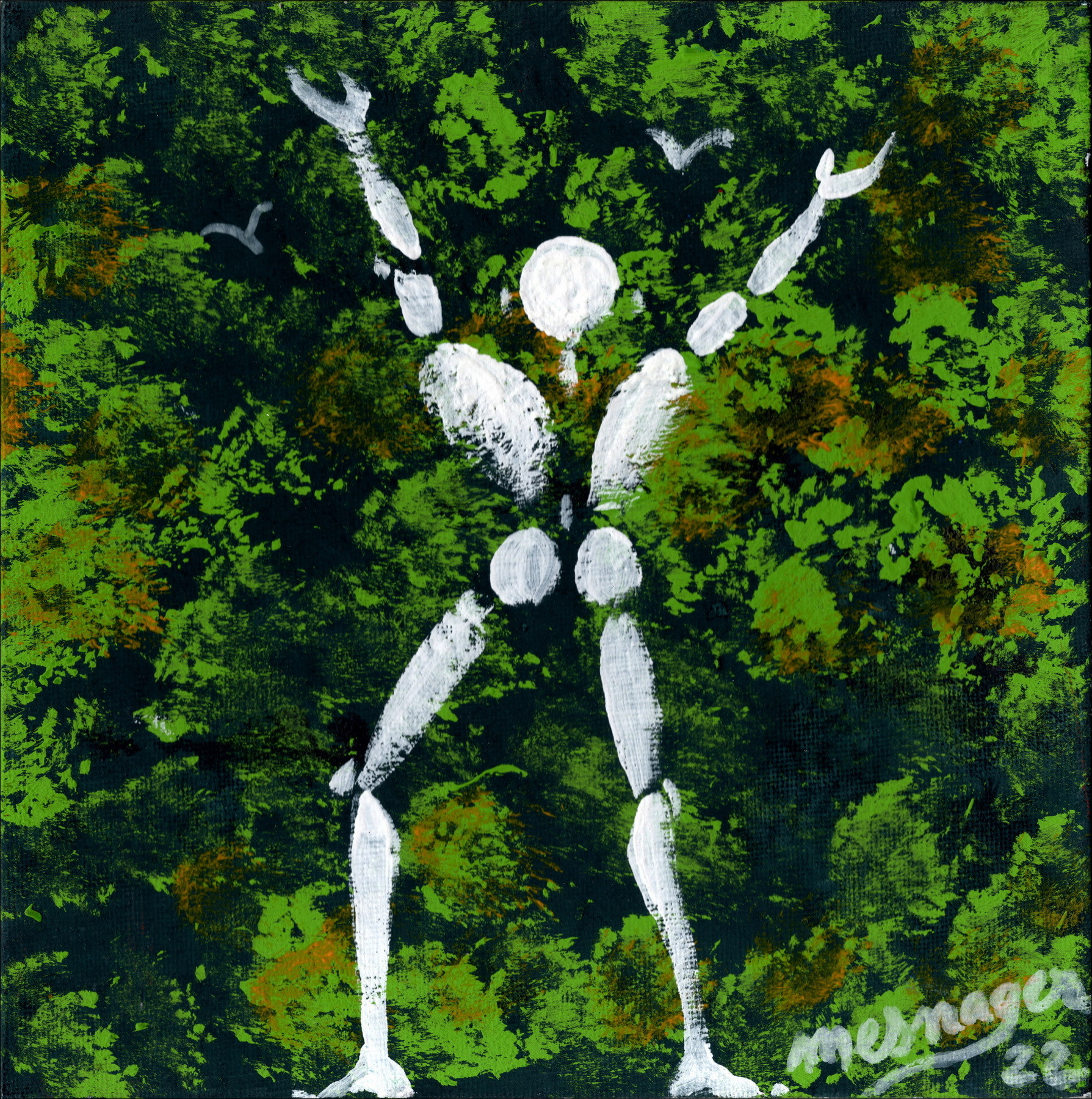Jérôme mesnager - pittura uomo in bianco, 2025