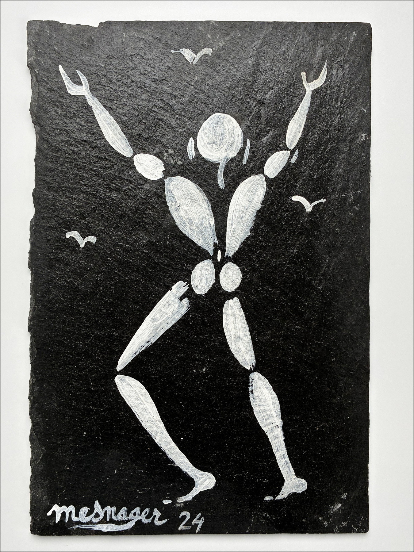Jérôme Mesnager - Men's painting in white, 2024