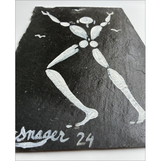 Jérôme mesnager - pittura da uomo in bianco, 2024