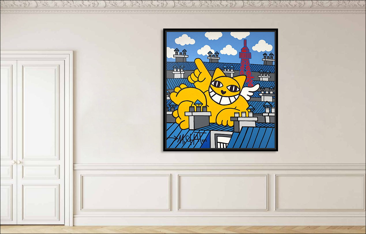 M.Chat - Waschen von Nickerchen auf Dächern, Original-Leinwand 2023