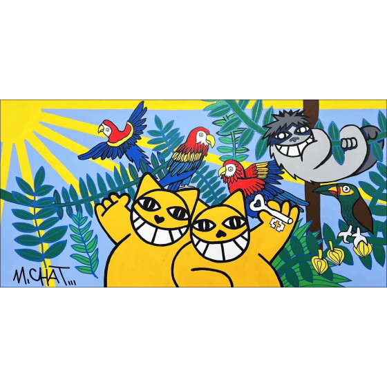 M.CHAT (Thoma Vuille) - It's not Peru, Acrylic on canvas, 2023