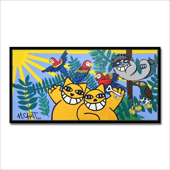 M.CHAT (Thoma Vuille) - It's not Peru, Acrylic on canvas, 2023