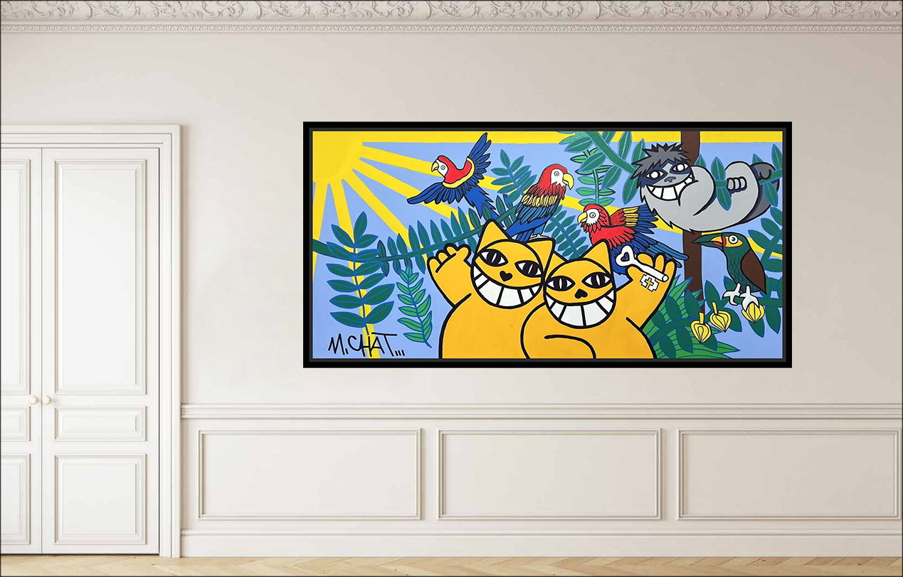 M.CHAT (Thoma Vuille) - It's not Peru, Acrylic on canvas, 2023