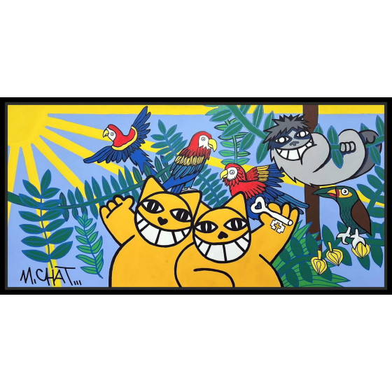 M.CHAT (Thoma Vuille) - Het is niet peru, acryl op canvas, 2023