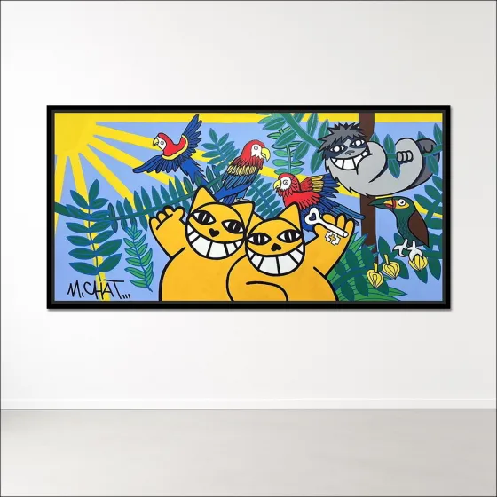 M.CHAT (Thoma Vuille) – C’est pas le Pérou, acrylique sur toile, 2023