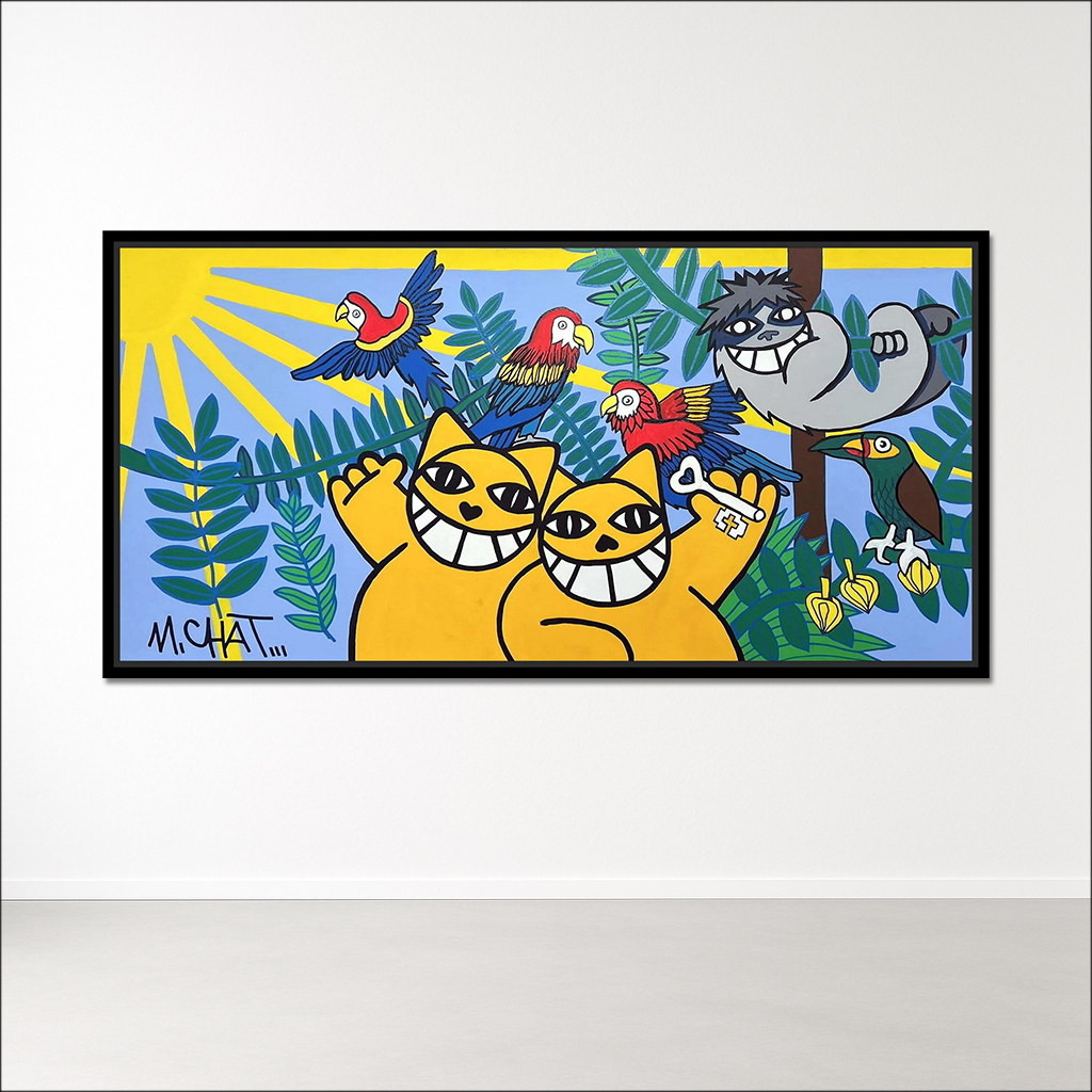 M.CHAT (Thoma Vuille) - Het is niet peru, acryl op canvas, 2023