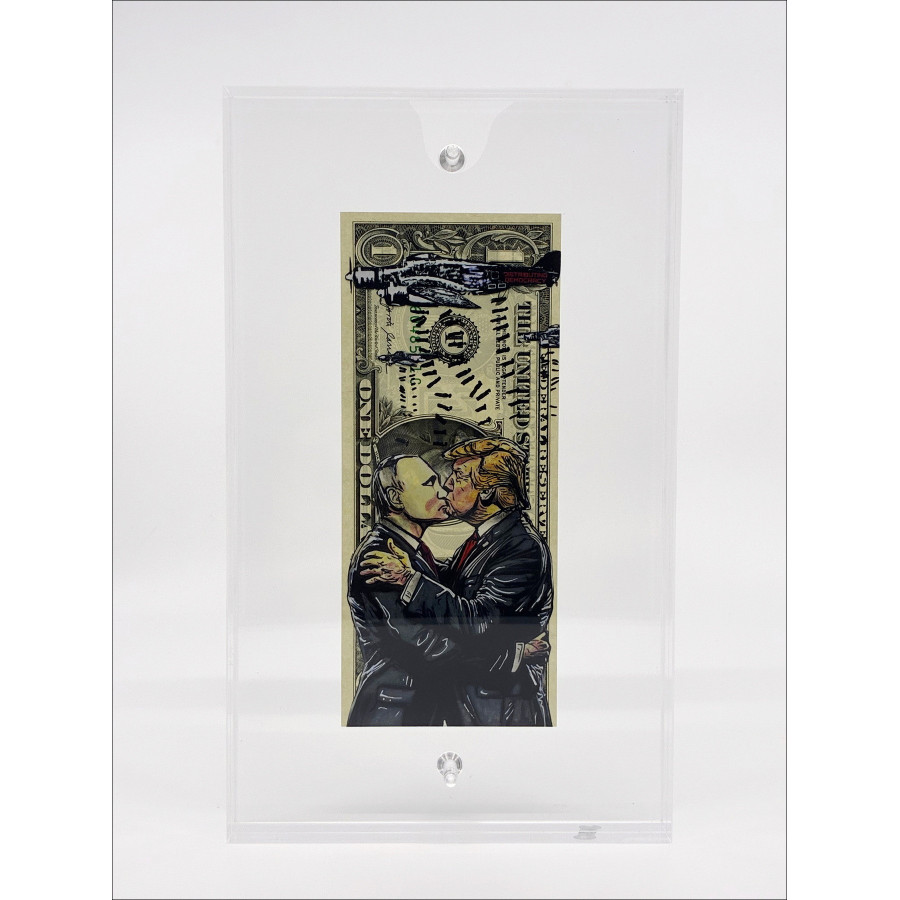 Pazblandina – Dessin Trump & Poutine sur dollar