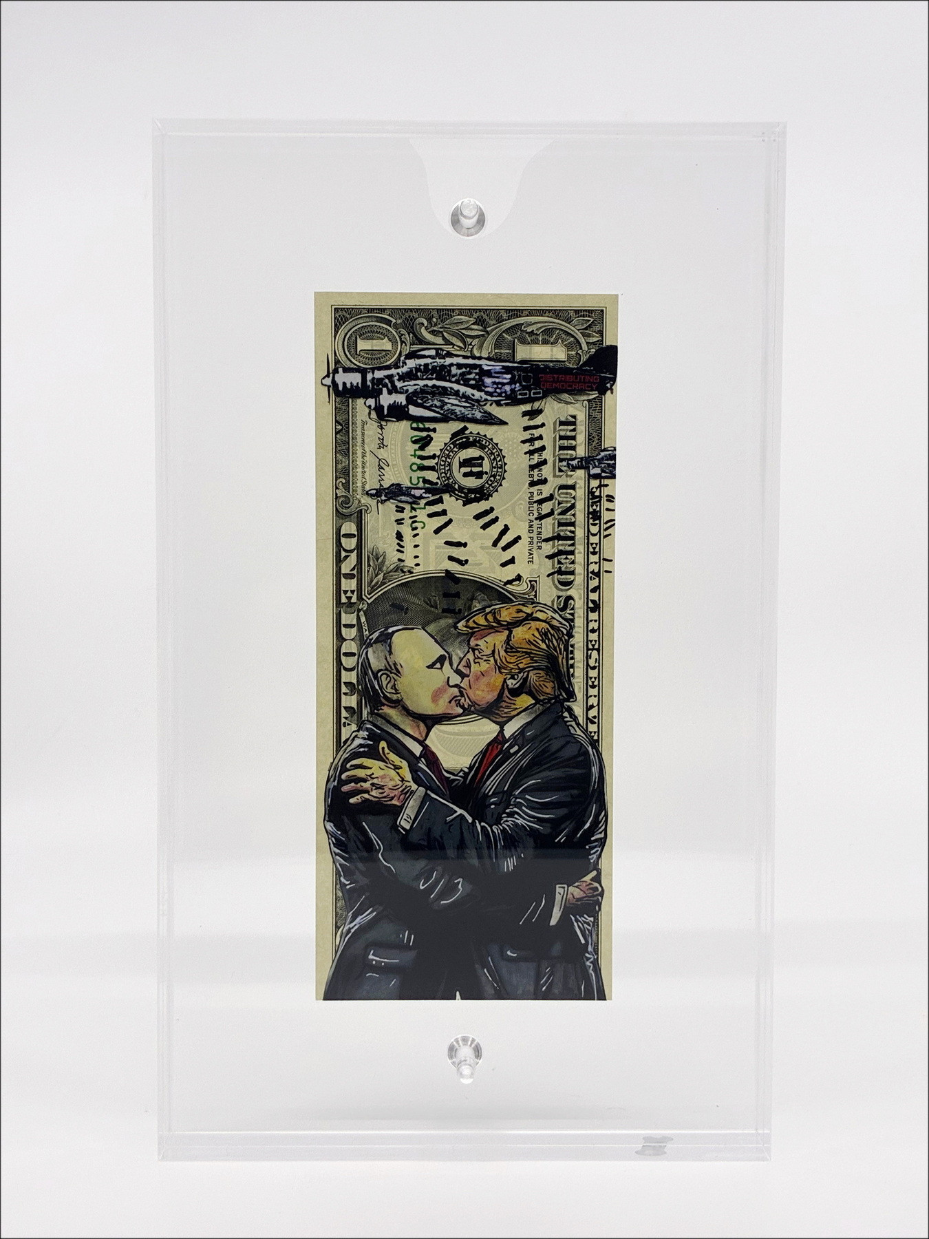 Pazblandina – Dessin Trump & Poutine sur dollar