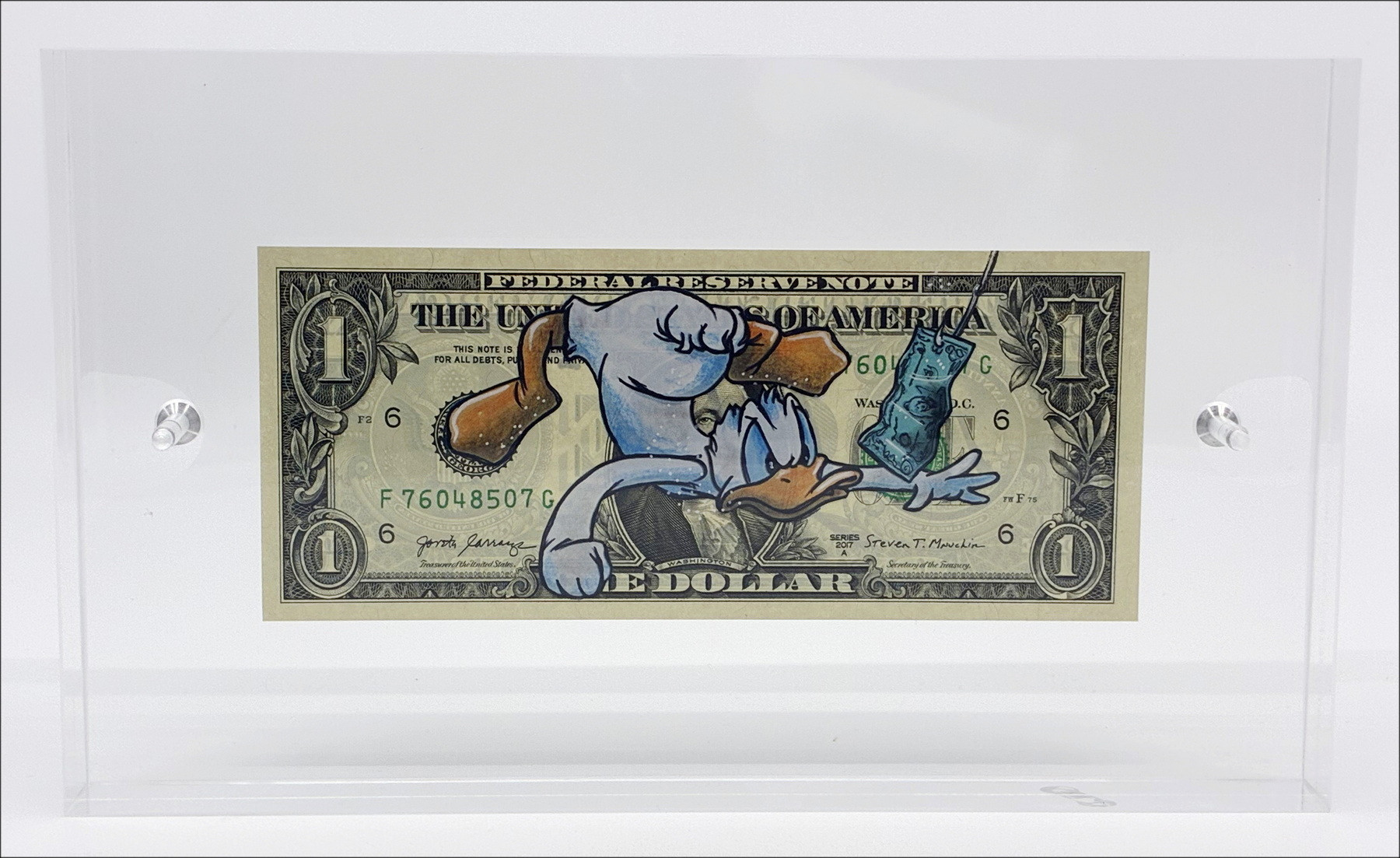 Pazblandina - disegno Donald Nirvana sul dollaro