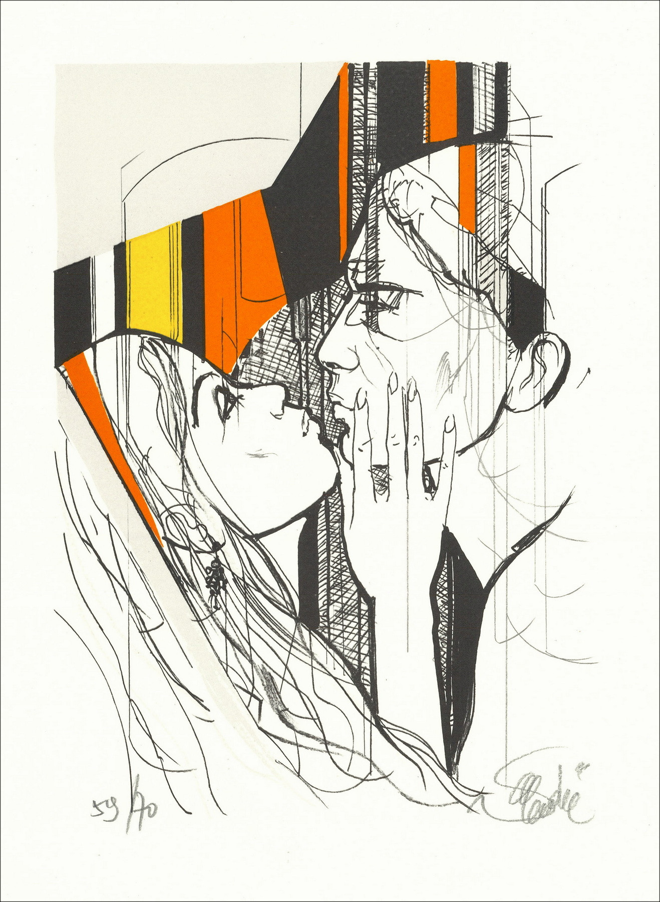 VALADIE Jean-Baptiste - Lithographie Originale "Impatience III" Lithographie originale - 30x22cm