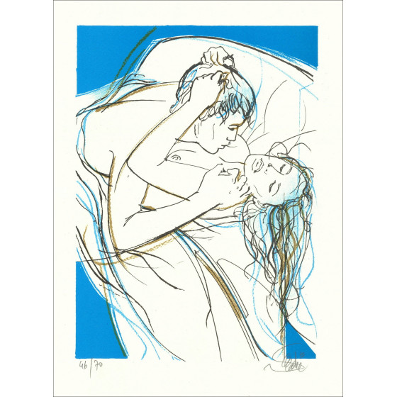 Jean-Baptiste VALADIÉ - Lith Origin Originele "Impat IV IV" 30x22cm