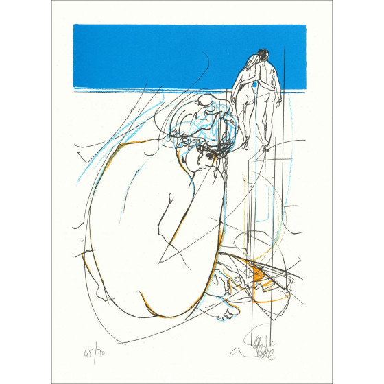 VALADIE Jean-Baptiste - Litografia Originale "Impazienza VI" Litografia originale - 30x22cm