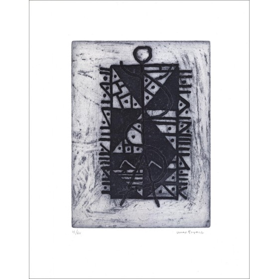 Max Papart - Andrey Roublev, Original Gravur Unterzeichnung - 1973