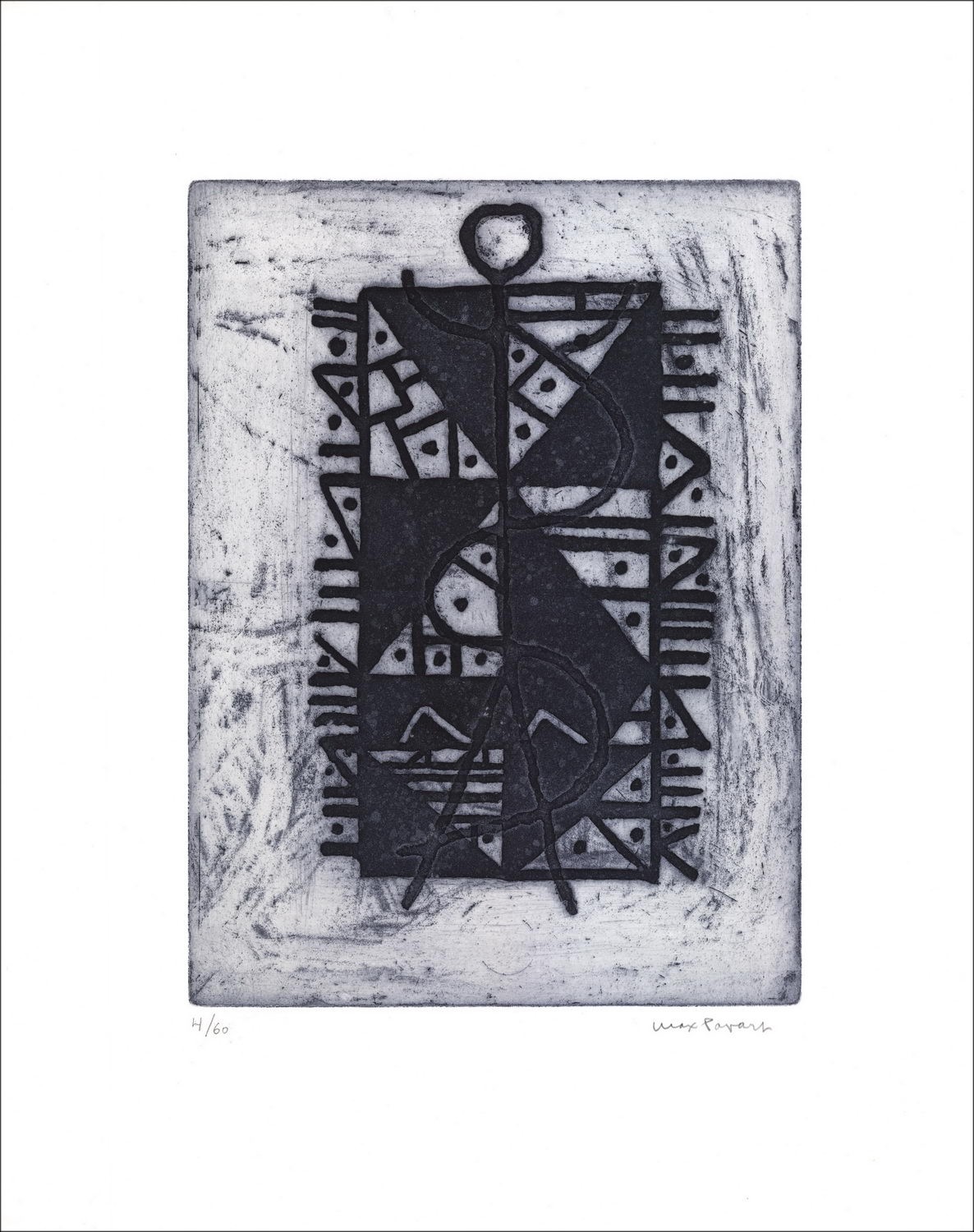Max Papart – Andrei Roublev, grabado original firmado - 1973