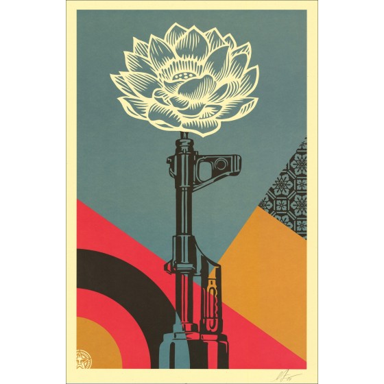 SHEPARD FAIREY (OBEY) - SET de 2 Sérigraphies "AK-47 + AR-15" 91x61cm