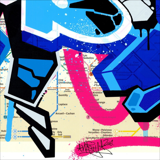 ▷ Grand Mapa de Metro, París por NASTY, 2016