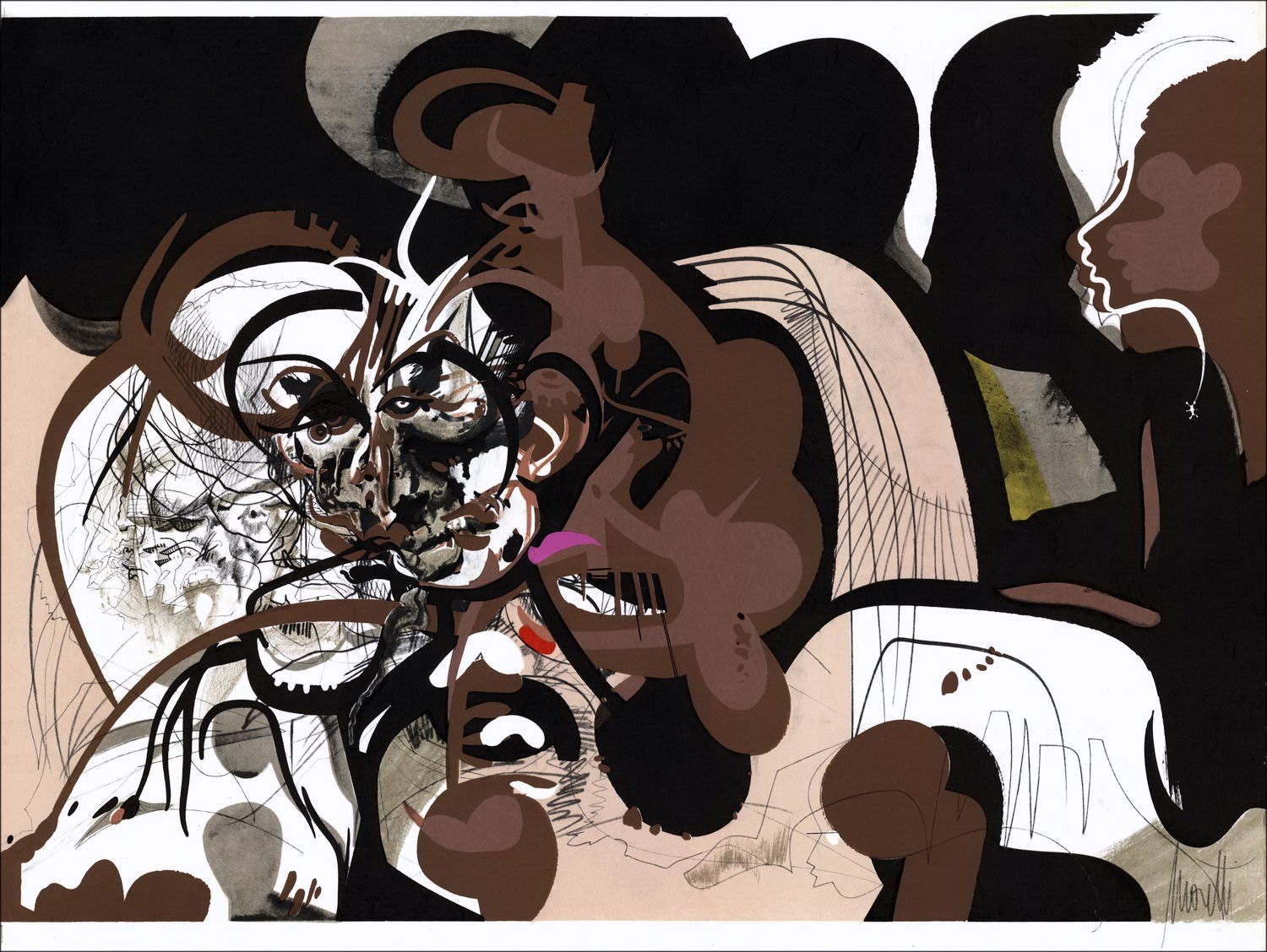Compra Litografía original Saint Denis Street 11 Raymond Moretti 1974