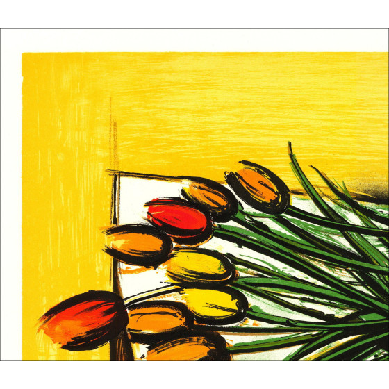 Bernard Buffet - Tulip Bouquet, originele lithografie