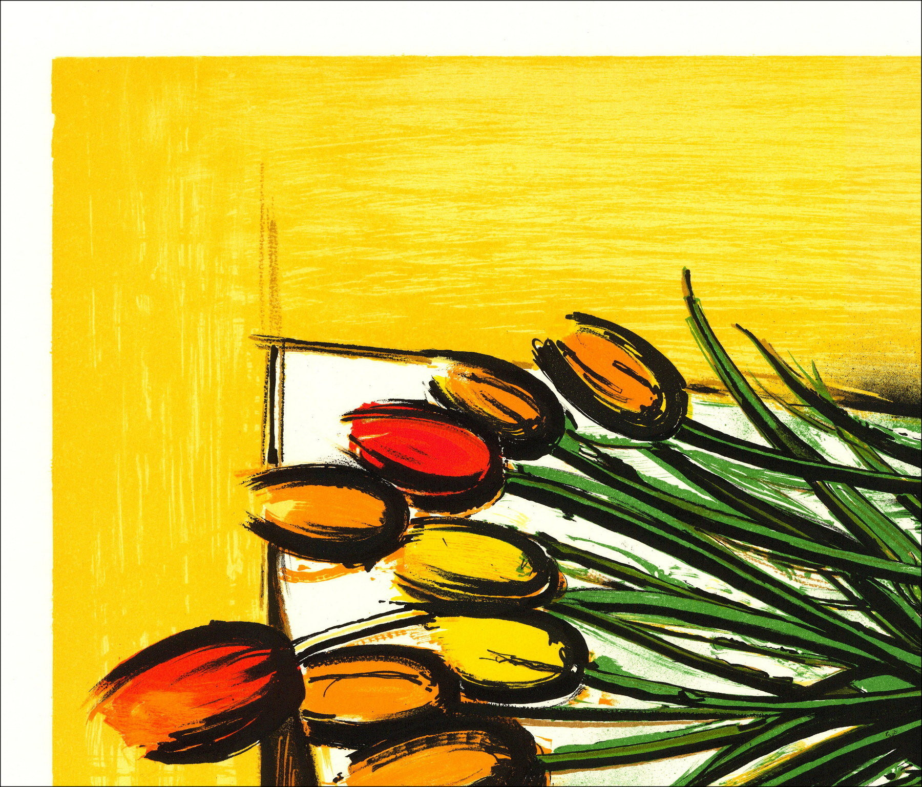 Bernard Buffet - Tulip Bouquet, originele lithografie