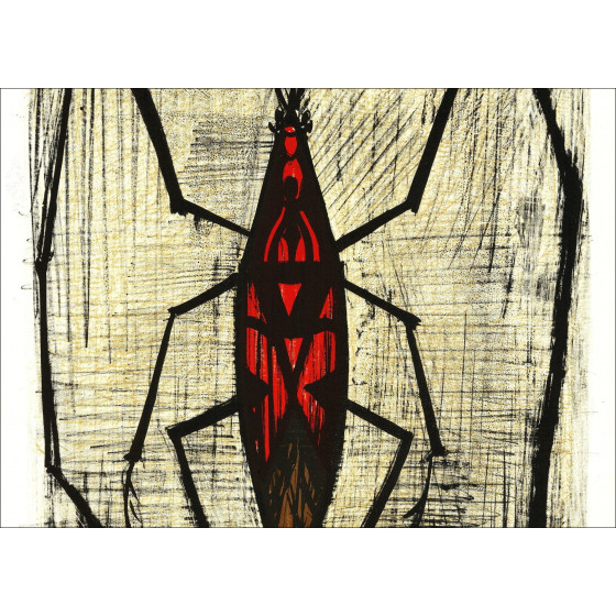 Bernard Buffet – Insecto : Nèpe, litografia originale firmata, 1964