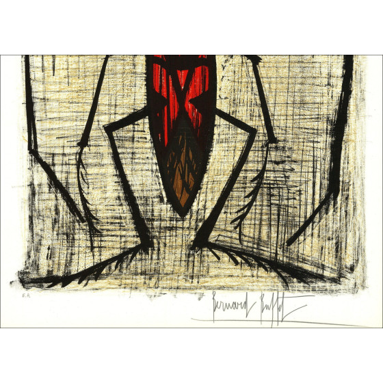 Bernard Buffet - Insect: NEPE, originele lithografie ondertekend, 1964