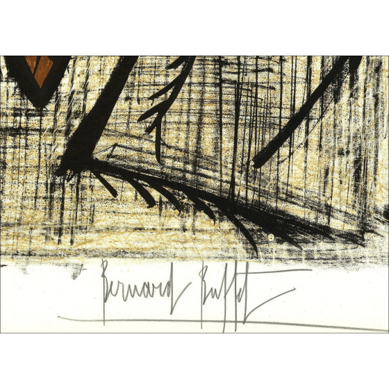 Bernard Buffet – Insecto : Nèpe, litografia originale firmata, 1964