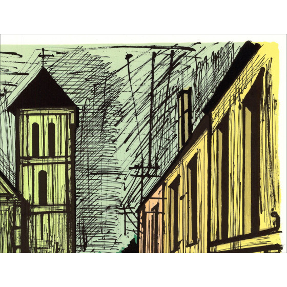 Bernard Buffet - Gloer Church, Original Lithograph, 58x76cm