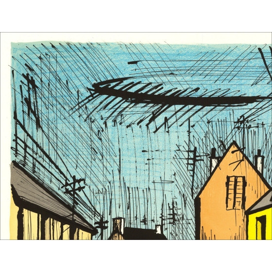 Bernard Buffet - Mareuil, Geel en Blauw Koffie (1985) 58x76cm