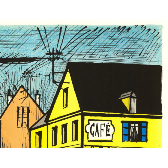 Bernard Buffet - Mareuil, Giallo e Blu Coffee (1985) 58x76cm